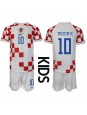 Kroatien Luka Modric #10 Heimtrikotsatz für Kinder WM 2022 Kurzarm (+ Kurze Hosen)